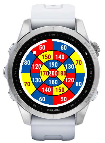 Arcade Darts aiming screen