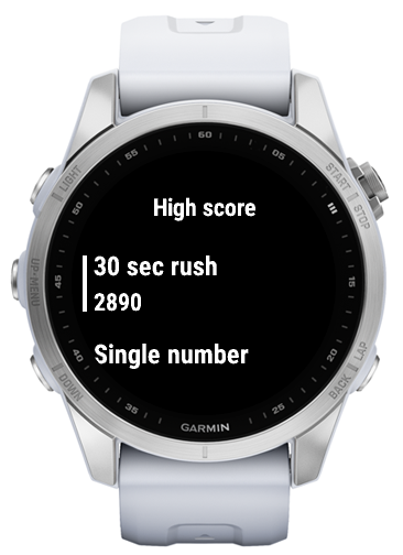 Arcade Darts high score screen