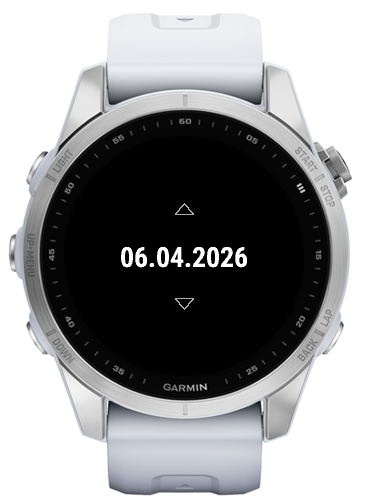 Dark Sky date picker screen