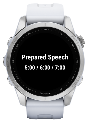 Toastmasters Timer preset selection screen